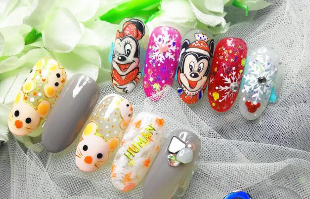 麗竹美甲學(xué)?！笆蟆毕抵黝}作品