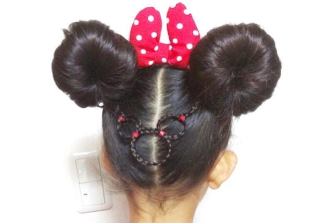 “米奇”迪士尼編發(fā)造型，南寧網(wǎng)紅美發(fā)學(xué)校分享