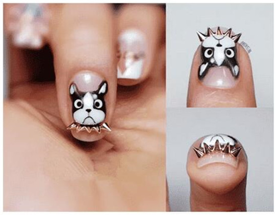 美甲學校：減齡“汪星人”美甲教程