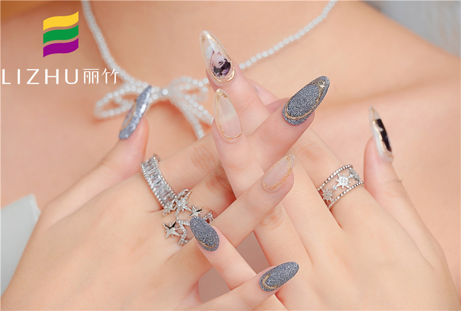 麗竹美甲作品：復古名媛風美甲