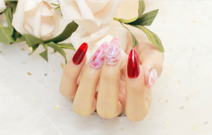 麗竹美甲作品：適合春天的美甲