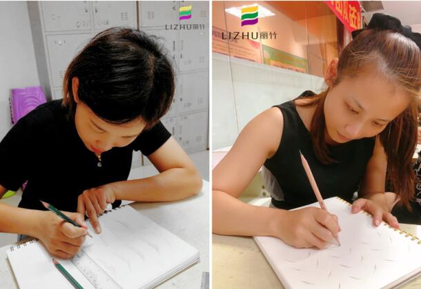 廣西紋繡學(xué)校課堂實況分享：紙上畫眉