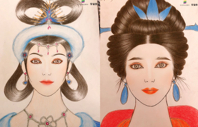 想學(xué)這些紙妝美人圖，快來(lái)廣西化妝培訓(xùn)學(xué)校