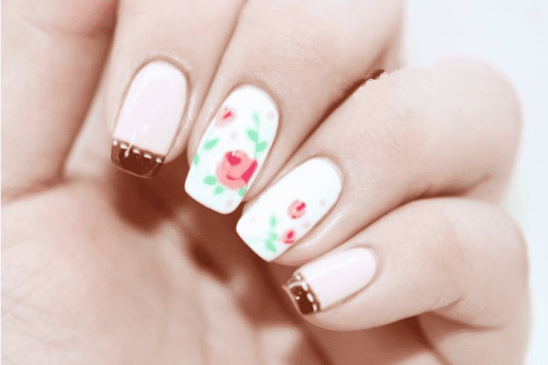 田園玫瑰花美甲教程，和南寧美甲培訓(xùn)班一起學(xué)