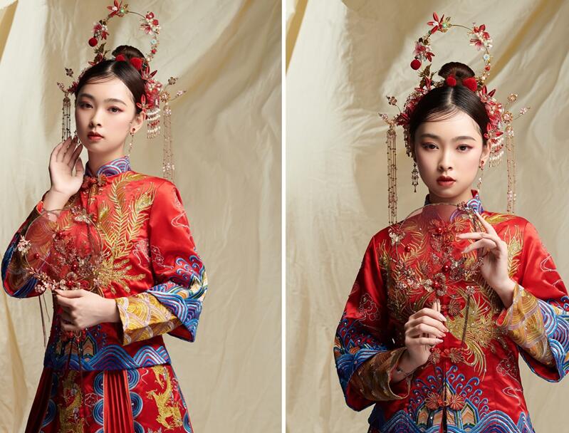 中式秀禾新娘，展示廣西彩妝培訓(xùn)學(xué)校實力