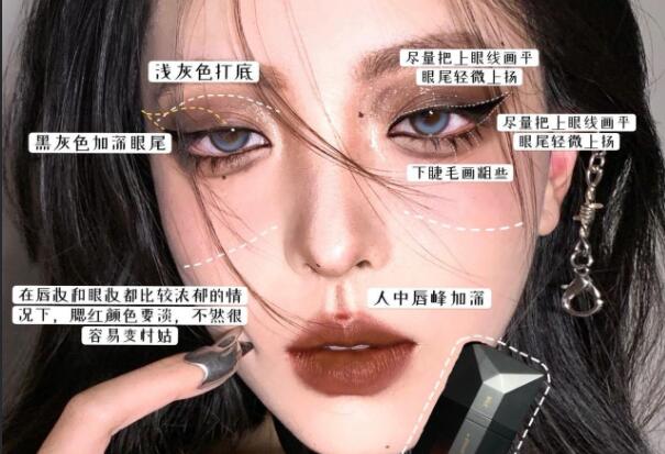 惡女反叛黑巧煙熏妝容，和廣西南寧彩妝學(xué)校學(xué)習(xí)吧