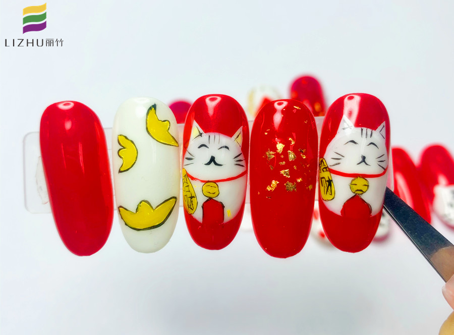 新年美甲，南寧專業(yè)美甲學(xué)校作品