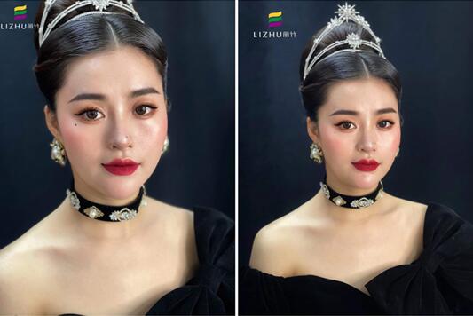 韓系名媛造型 ，南寧網(wǎng)紅化妝培訓(xùn)作品