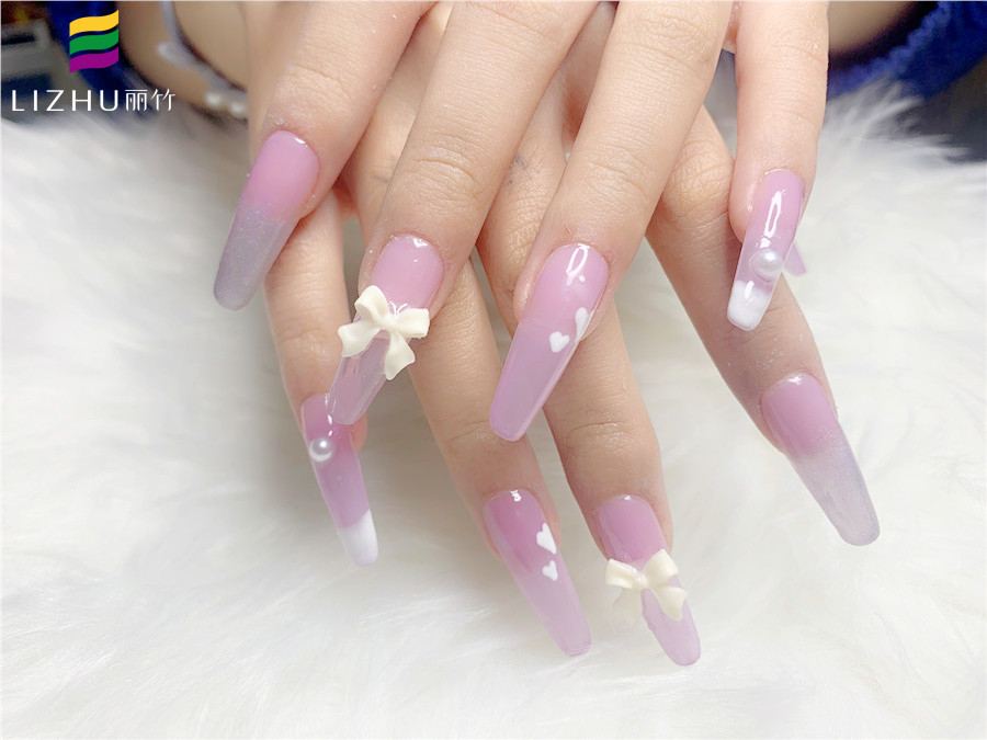 蝴蝶結(jié)延長(zhǎng)甲 | 建議廣西學(xué)美甲到麗竹