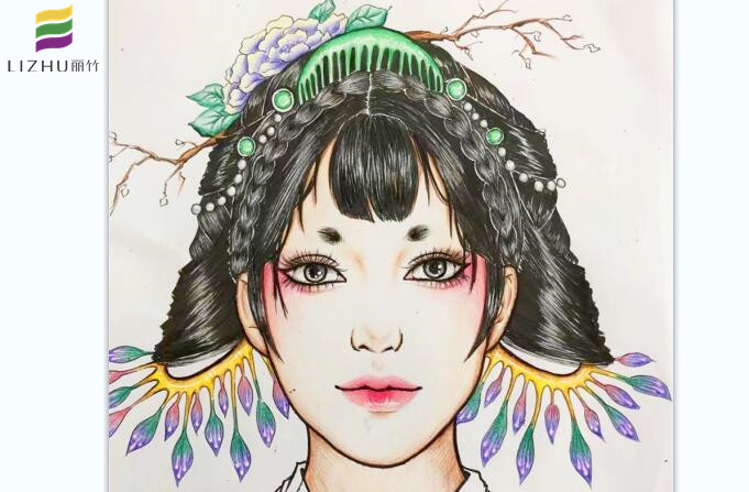 紙上美人圖作品，南寧化妝學(xué)校一對一教學(xué)