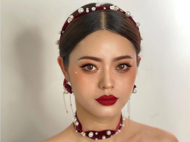 輕復古風系列造型，南寧零基礎(chǔ)學化妝學員作品