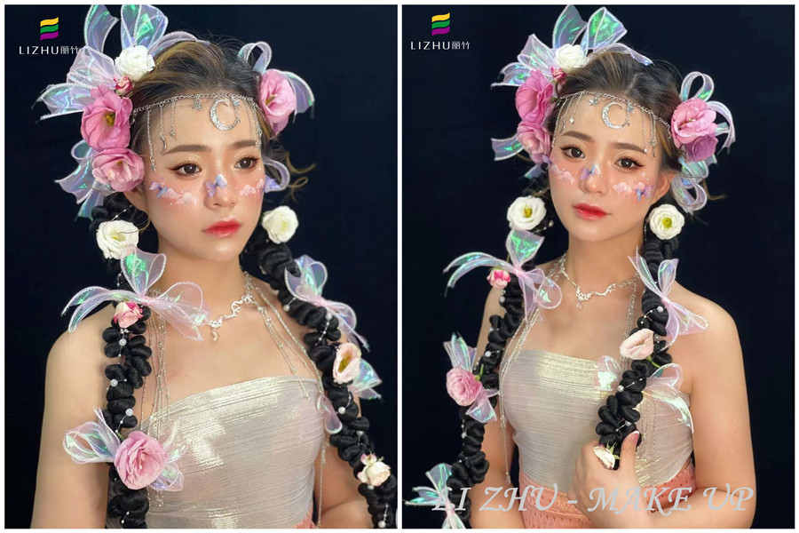 哈尼甜心風(fēng)造型，南寧創(chuàng)意彩妝學(xué)校作品