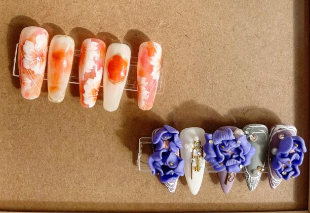 零基礎(chǔ)可以學(xué)美甲嗎？來看廣西美甲基礎(chǔ)班彩繪美甲作品