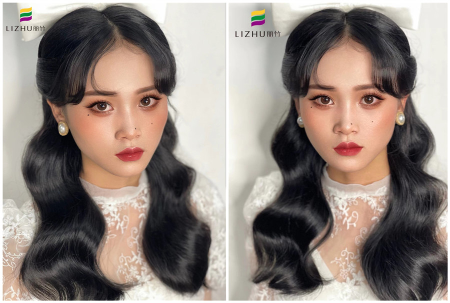 甜美裸妝新娘造型，廣西彩妝造型學(xué)校新娘作品