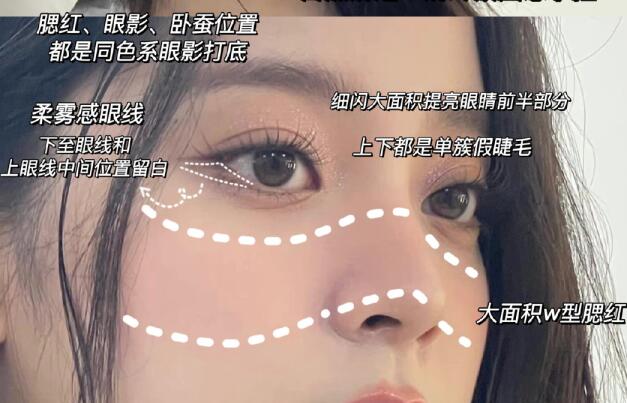 釣系眼妝教程，廣西彩妝美妝學校整理好了