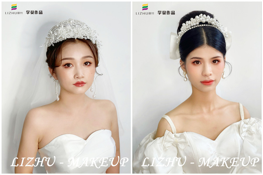 時(shí)尚新娘系列圖片，廣西南寧化妝學(xué)校新娘妝作品