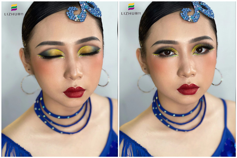 拉丁舞造型，南寧彩妝學(xué)校舞臺妝作品