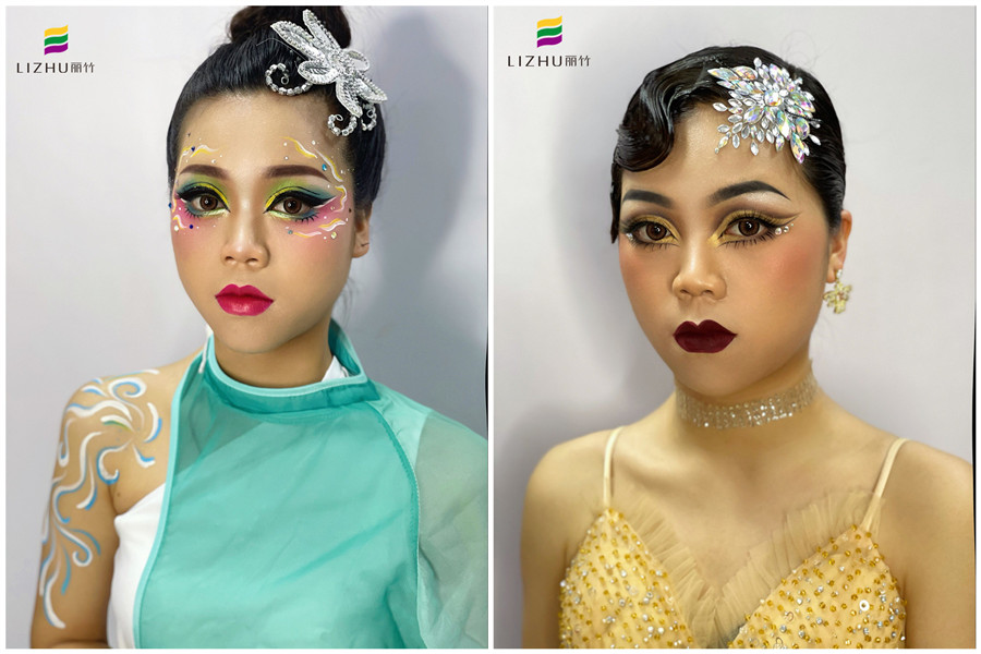 南寧化妝彩妝學(xué)校作品：拉丁舞造型、舞臺(tái)妝造型、國(guó)標(biāo)舞造型