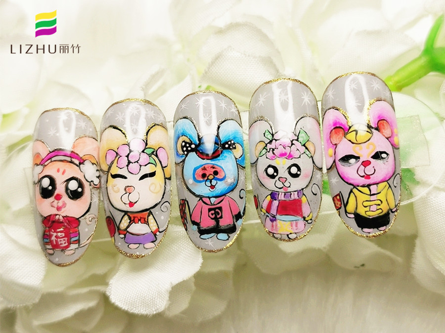 卡通美甲作品展實(shí)力，告訴你廣西美甲培訓(xùn)學(xué)校學(xué)多久？