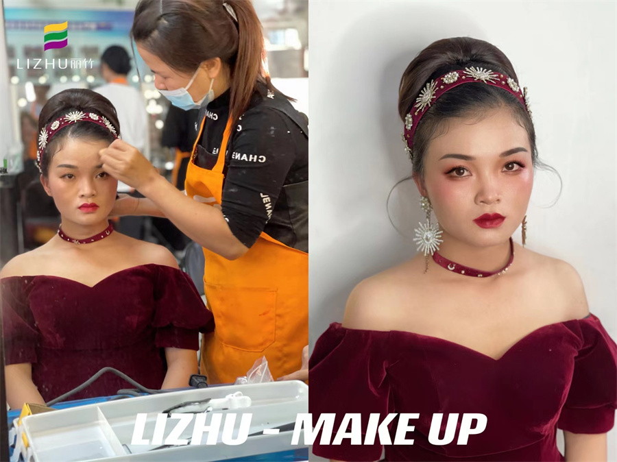 輕復(fù)古造型，南寧彩妝師課堂考核作品