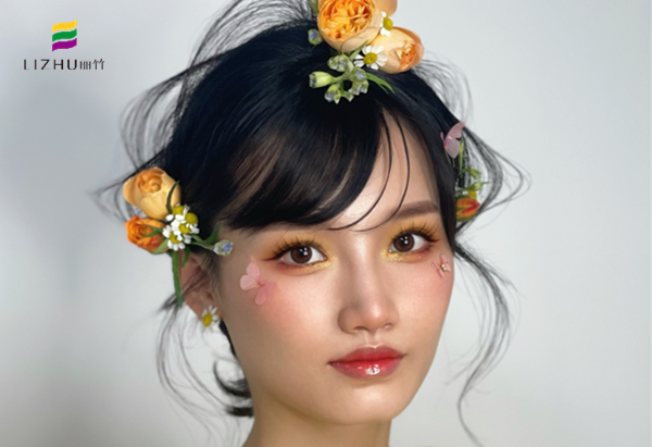 森系鮮花造型，廣西美妝技術(shù)學(xué)校作品