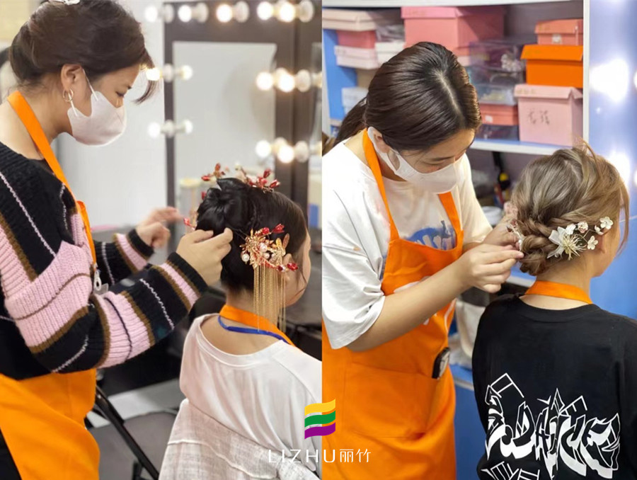 南寧學(xué)習(xí)化妝盤(pán)發(fā)---盤(pán)扎發(fā)造型班