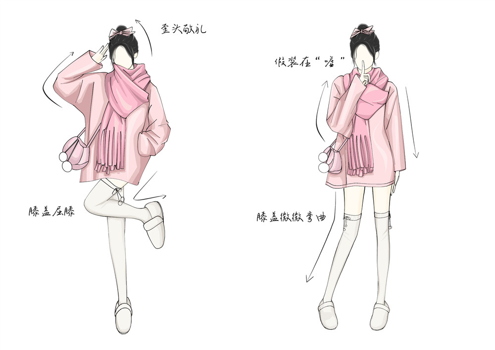 甜妹戶外拍照姿勢，廣西省彩妝造型培訓(xùn)教你