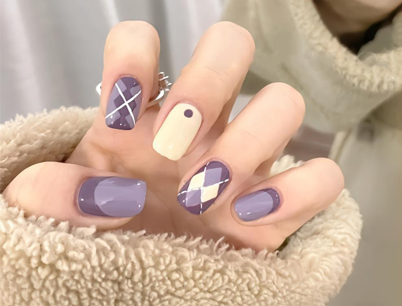 格子美甲，復古美甲 | 南寧美甲師培訓班分享