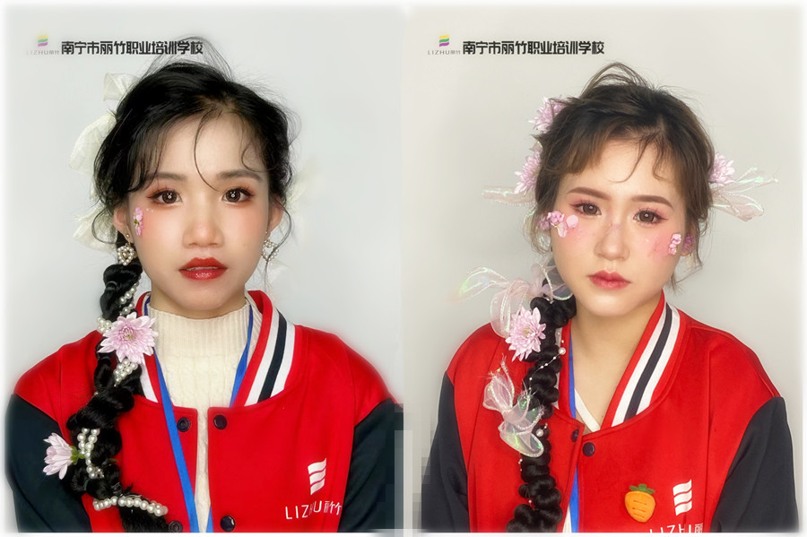 南寧化妝新娘造型班學員作品---花樣新娘