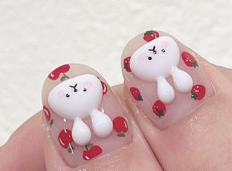 卡通立體美甲，學美甲到廣西麗竹學校