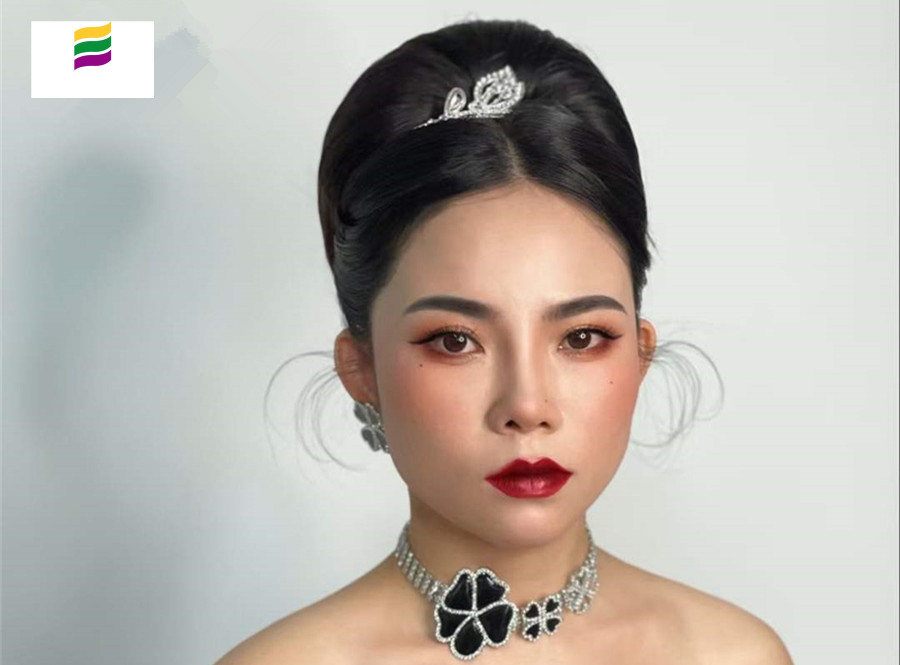 赫本新娘造型，廣西培訓(xùn)化妝寫真