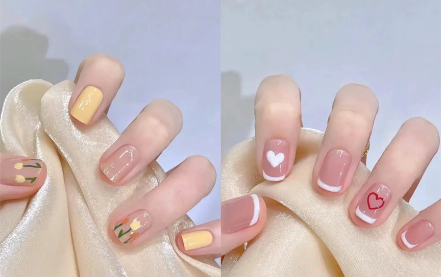 適合本甲的裸色短甲 ???，南寧網紅美甲款式班分享