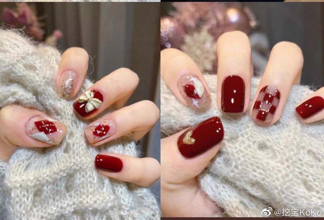 紅色美甲推薦，廣西學美甲手藝