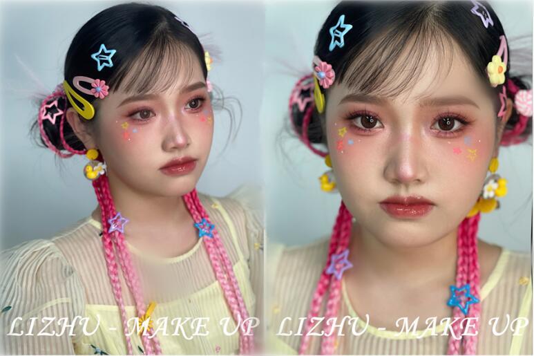 多巴胺妝容造型，廣西化妝彩妝培訓作品