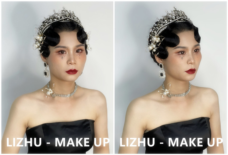 復(fù)古手推波造型，廣西新娘寫真培訓(xùn)