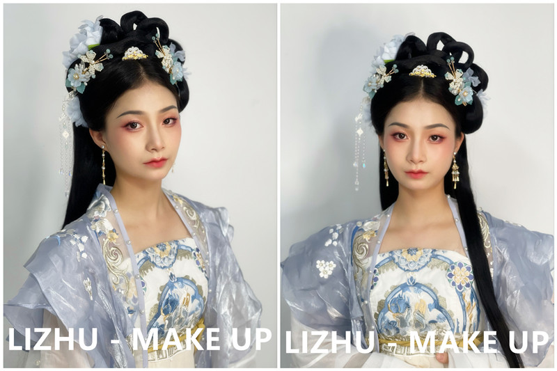 古代漢服造型，?南寧彩妝寫(xiě)真培訓(xùn)作品
