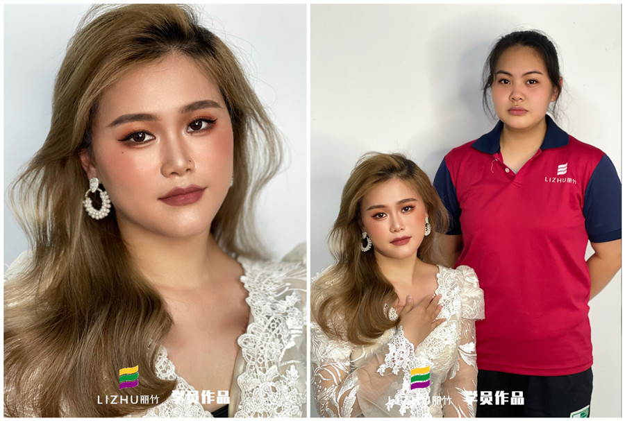 泰式披發(fā)造型，南寧化妝培訓(xùn)學(xué)員作品