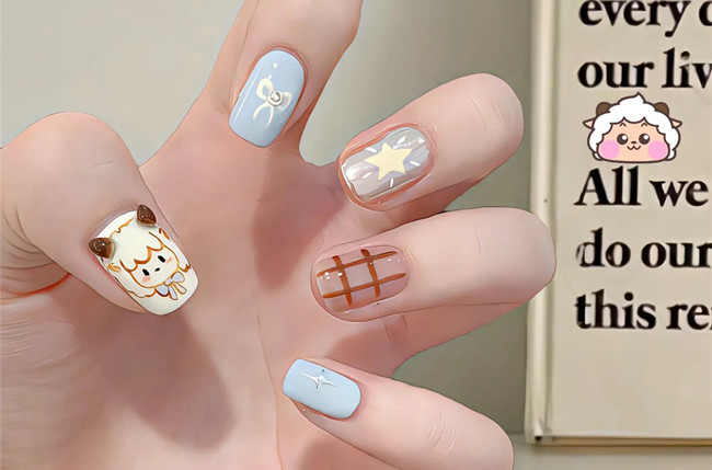 精致手繪美甲，美甲款式圖片2023