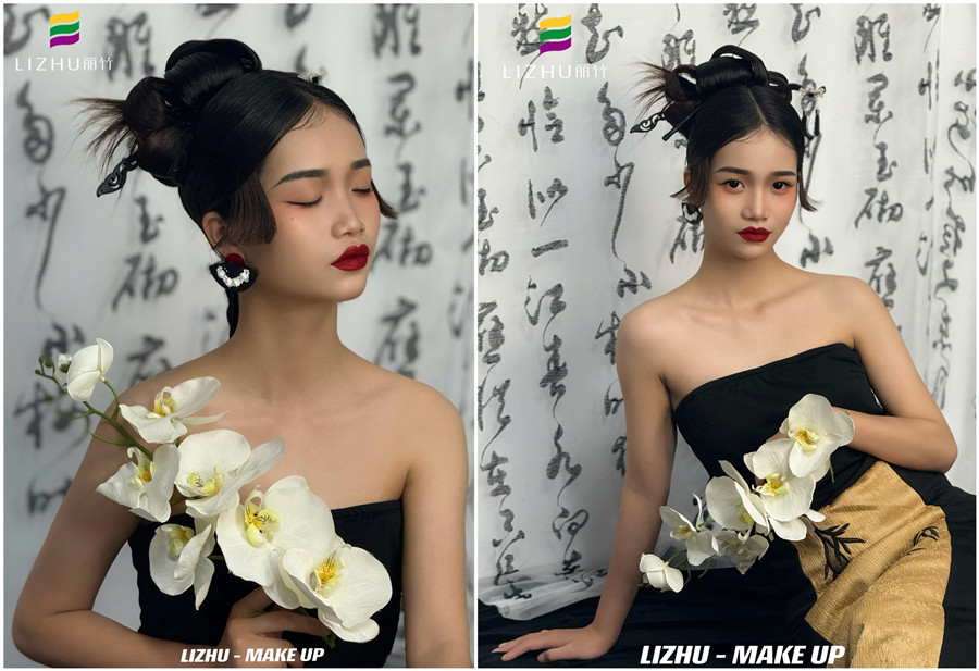 新中式國風(fēng)造型，南寧人物寫真化妝學(xué)校作品