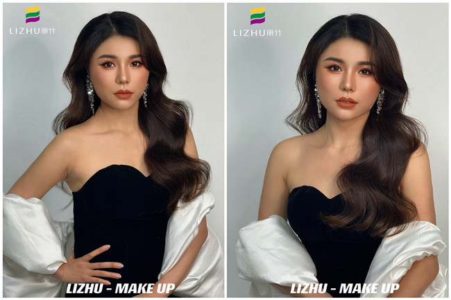 輕泰披發(fā)造型，廣西學(xué)化妝寫真拍攝作品