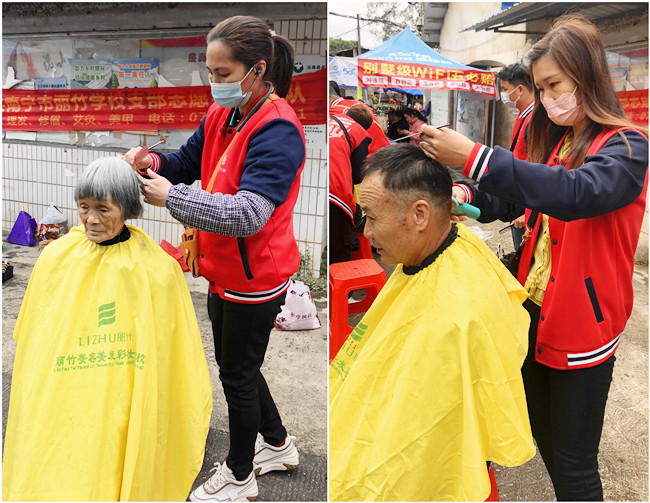 不懼寒冷！南寧美發(fā)職業(yè)技術(shù)學(xué)校志愿者進(jìn)行外出實踐