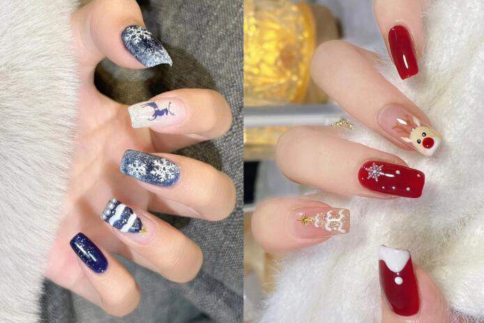 圣誕美甲款式，廣西美甲造型學(xué)習(xí)推薦
