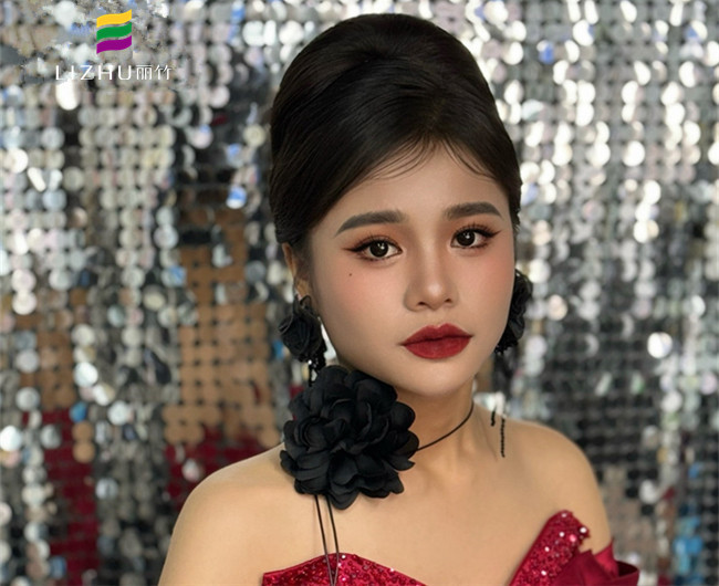 復古年會造型，南寧化妝美業(yè)學習作品