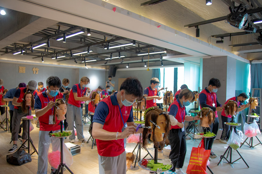 局部燙發(fā)杠排列法，南寧燙發(fā)染發(fā)課程概述