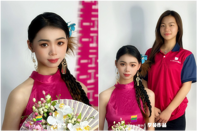 新中式晨袍造型，廣西學(xué)化妝高彩培訓(xùn)作品