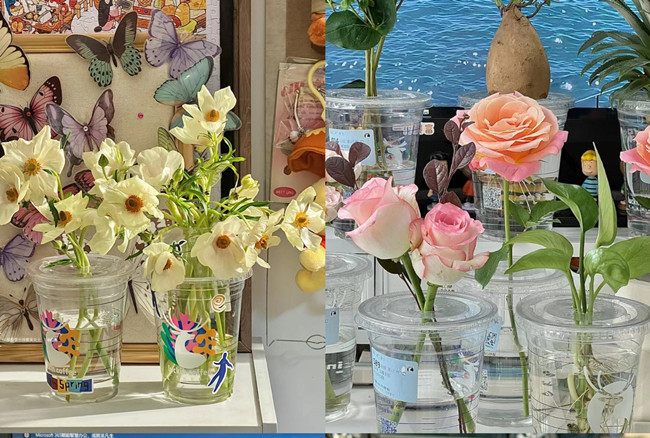 美麗杯子花束，廣西插花造型學(xué)校培訓(xùn)