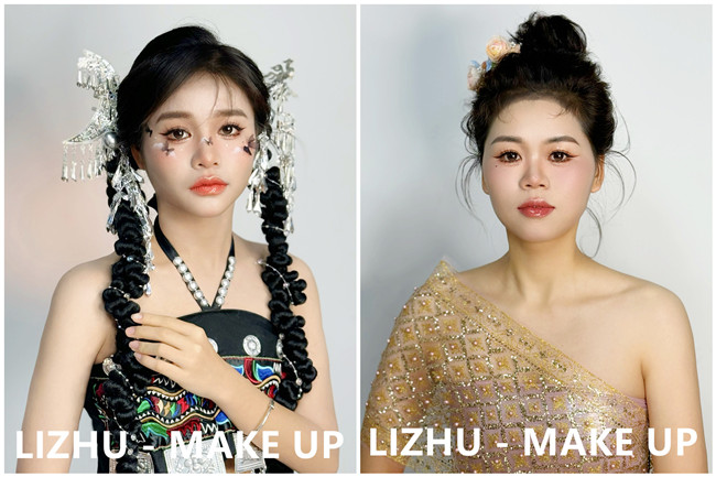 民族風(fēng)造型，廣西化妝形象學(xué)校作品