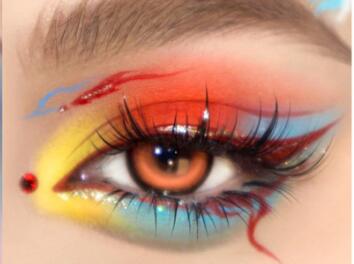 春夏彩色眼妝，南寧彩妝培訓(xùn)眼妝