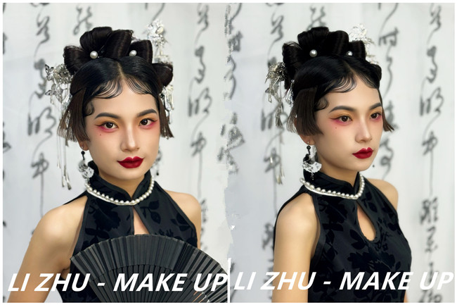 新國風(fēng)造型，南寧彩妝寫真造型學(xué)校作品