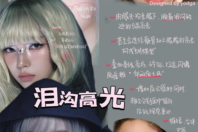 韓國(guó)蕞流行的高光打法教程，廣西彩妝美妝師分享
